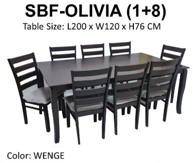 DINING TABLE OLIVIA 1+8